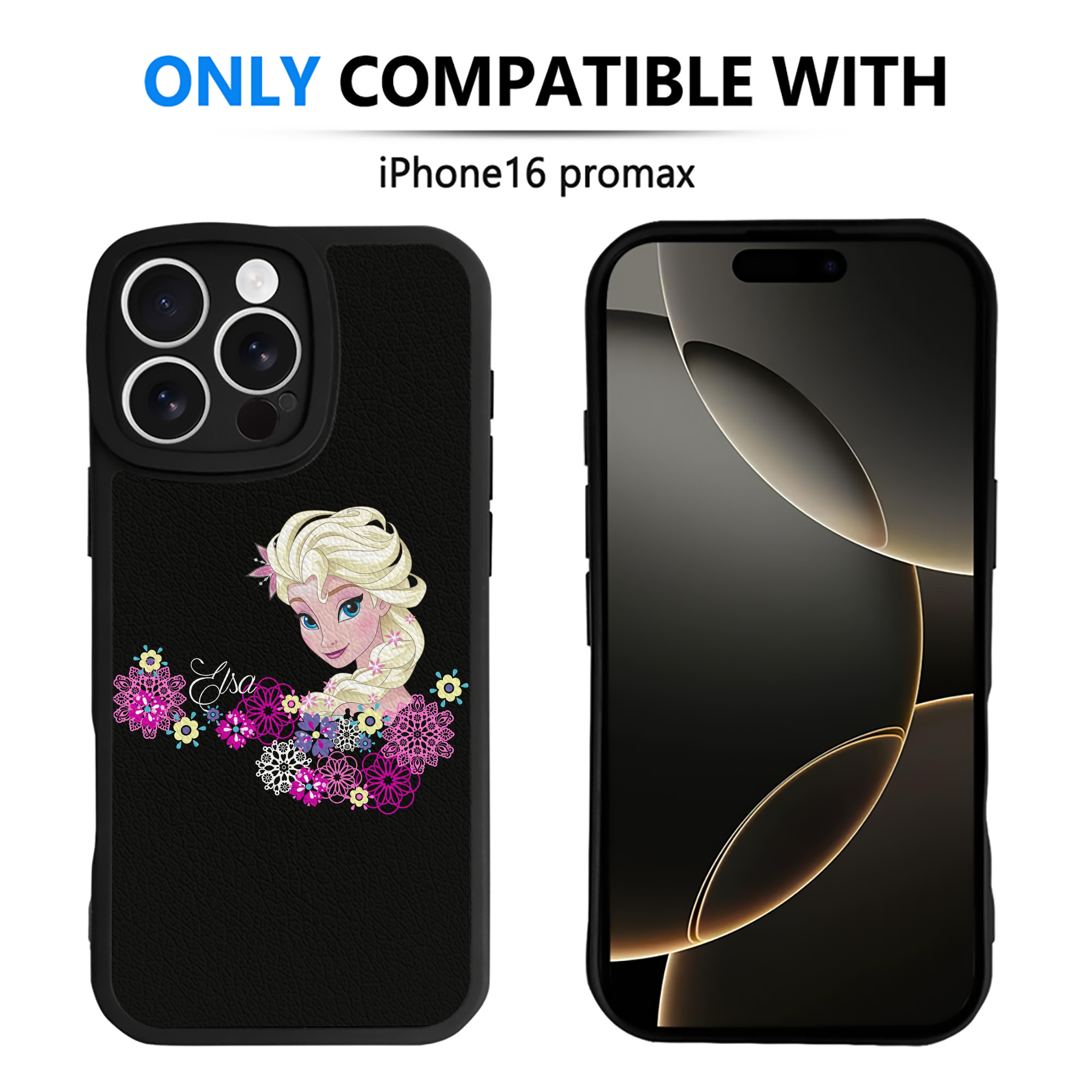 （画像用） アナと雪の女王 アンナ エルサ Frozen Anna Elsa 【iPhone 16シリーズ対応】シリコンスマホケース（レザー調） 材質：シリコン